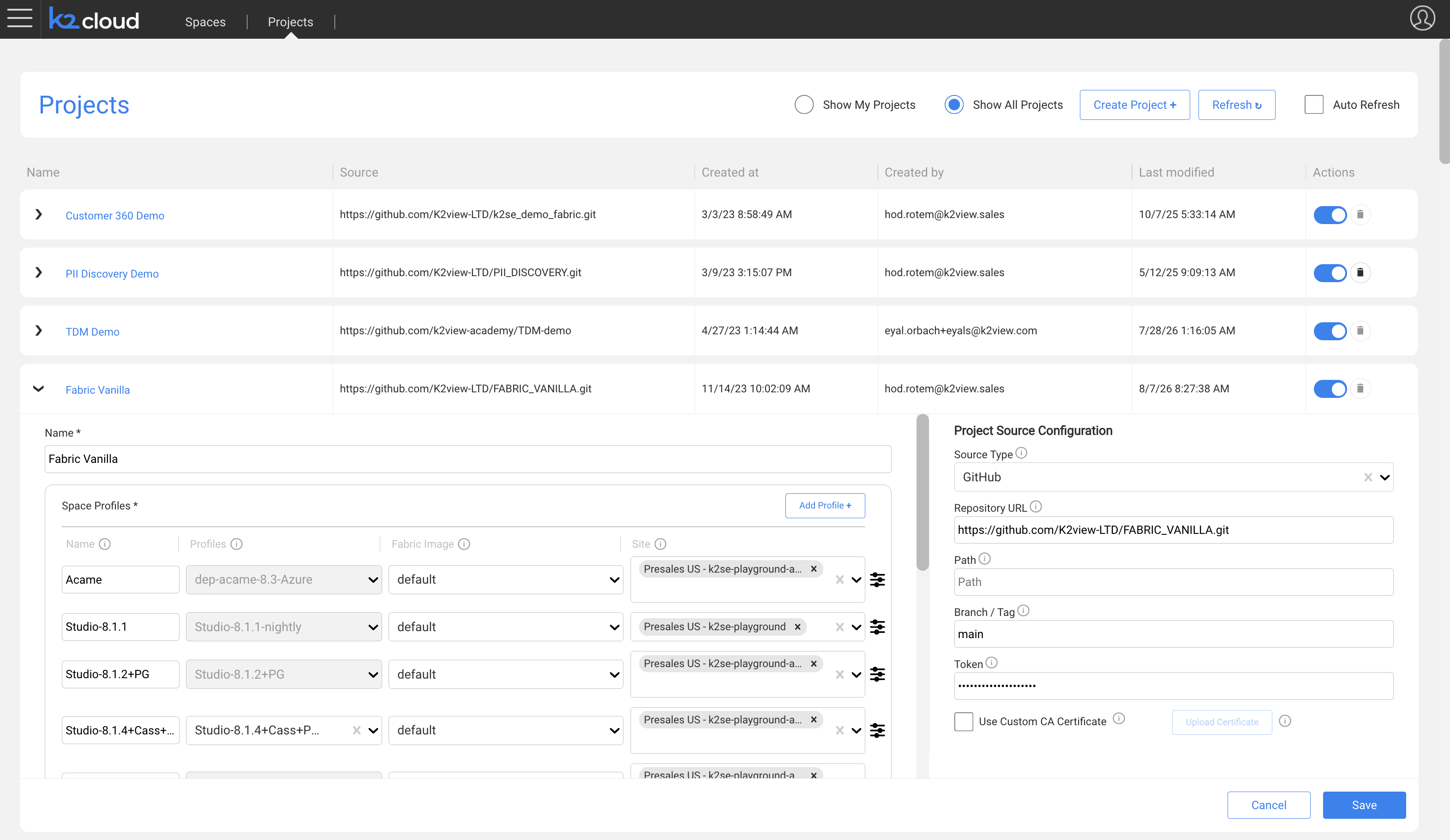 K2cloud Project details