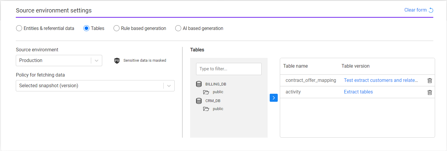 source-tables with versions