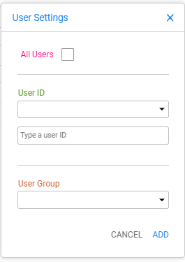 user setting