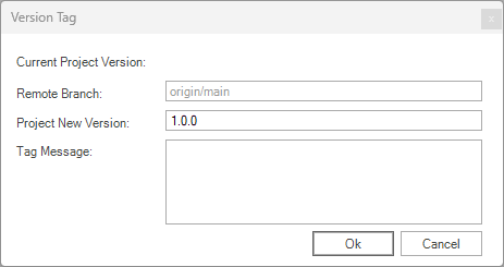 version tag popup