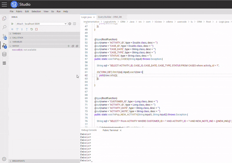 condition editing in breakpoint view